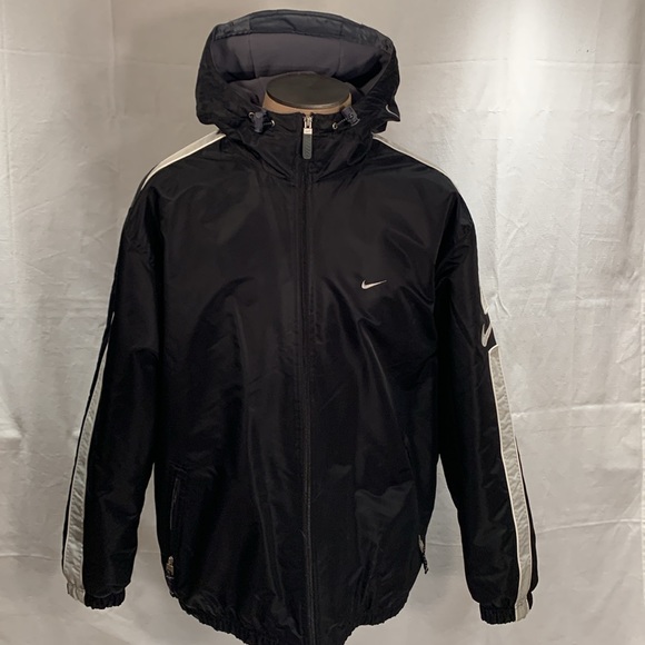 Vintage 90’s Black Nike Puffer / Performance Jacket Size XL - Picture 2 of 12